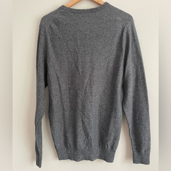 Red Ale By Alesbury Men’s Sweater Long Sleeve Gray‎ Medium V Neck 100% Cotton - Picture 5 of 7